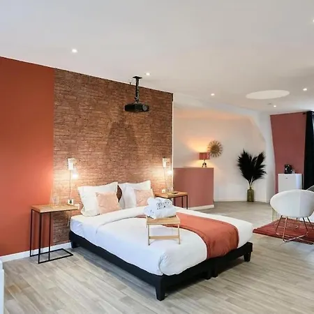 Rose #3#- Ambiance Cosy & Jacuzzi-self Check-in Lejlighed Roubaix